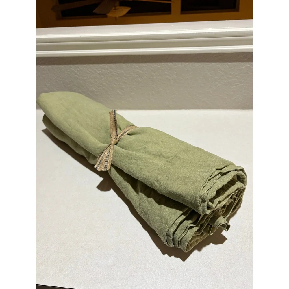 IKEA PUDERVIVA 100% Linen Duvet Cover Fl/Qn  86 x 80